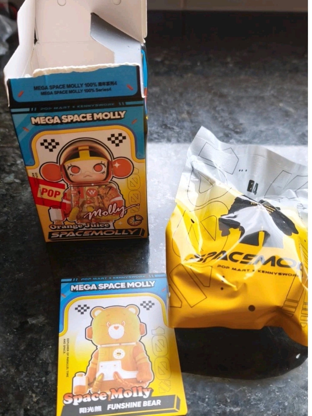 Mega Space Molly 100% Funshine Bear Collectible - Yellow